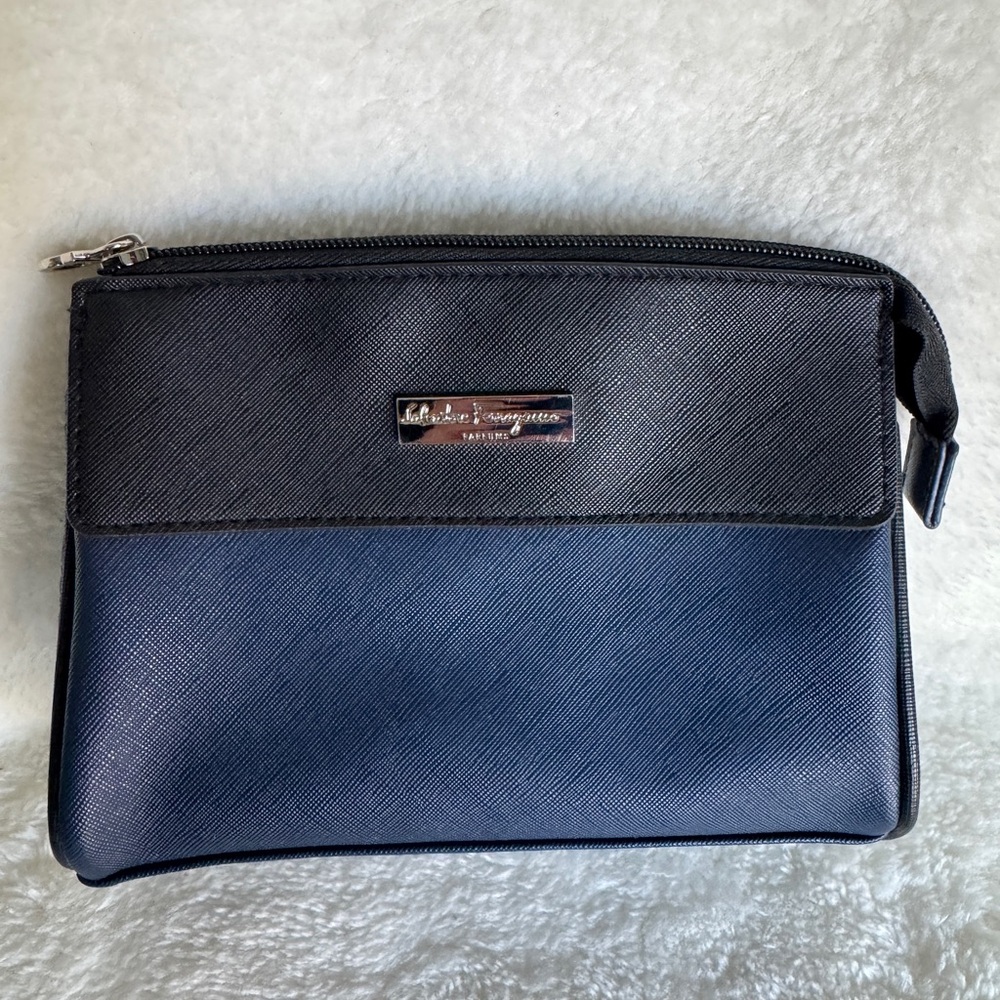 SALVATORE FERRAGAMO Parfum Saffiano Cosmetic Pouch